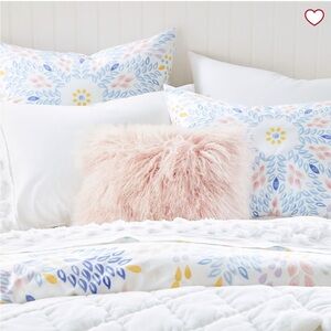 Pottery Barn Teen Mongolian Fur Pillow Cover + Insert